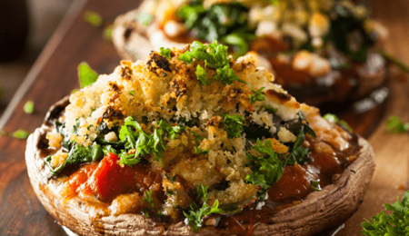 Geroosterde portobello met herfstvulling