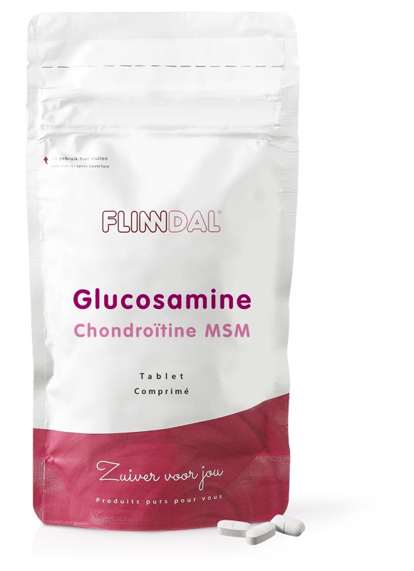 Afbeelding van Glucosamine Chondroïtine MSM 60 tabletten - 60 Tabletten - Flinndal