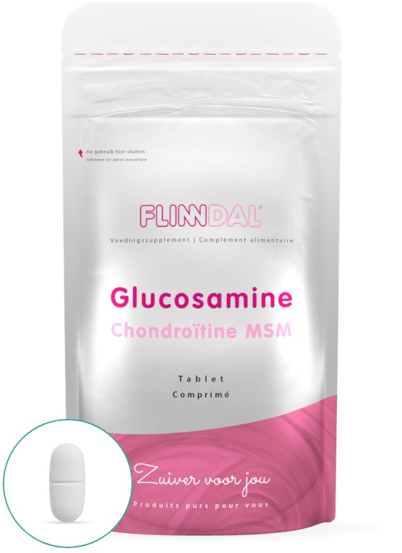 Afbeelding van Glucosamine Chondroïtine MSM 180 tabletten - 180 Tabletten - Flinndal