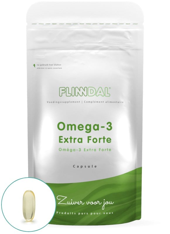 Afbeelding van Omega-3 Extra Forte 90 capsules met herhaalgemak - 90 Capsules - Flinndal