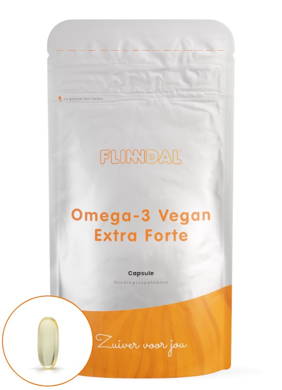 Afbeelding van Omega-3 Vegan Extra Forte 90 capsules met herhaalgemak - 90 Capsules - Flinndal
