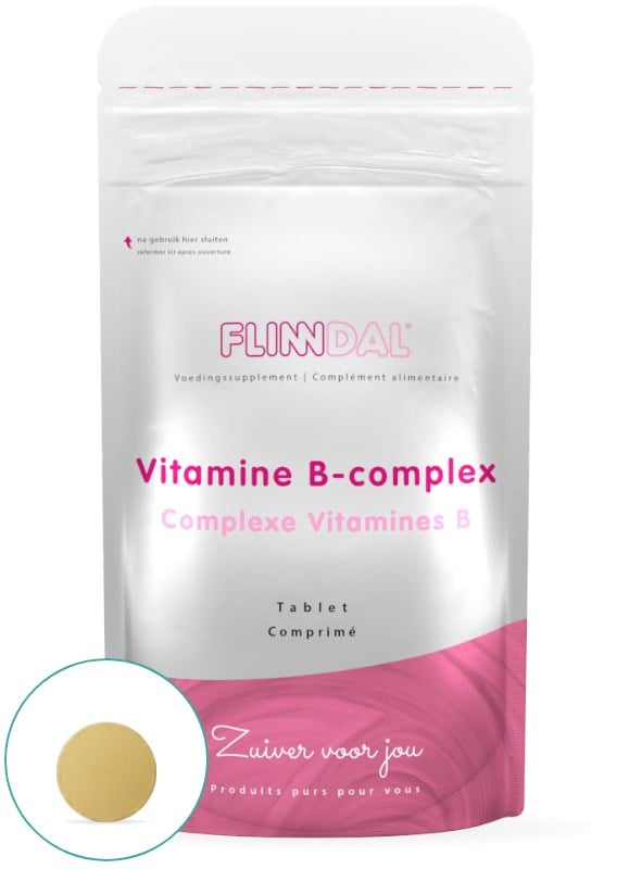 Afbeelding van Vitamine B-complex 90 tabletten met herhaalgemak - 90 Tabletten - Flinndal
