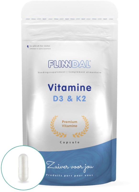 Afbeelding van Vitamine D3&K2 90 capsules - 90 Capsules - Flinndal