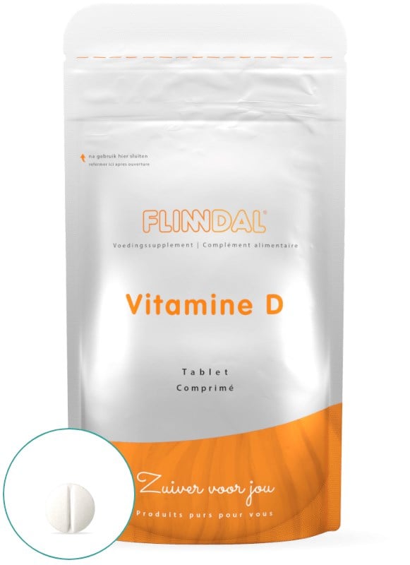 Afbeelding van Vitamine D 30 tabletten - 30 Tabletten - Flinndal