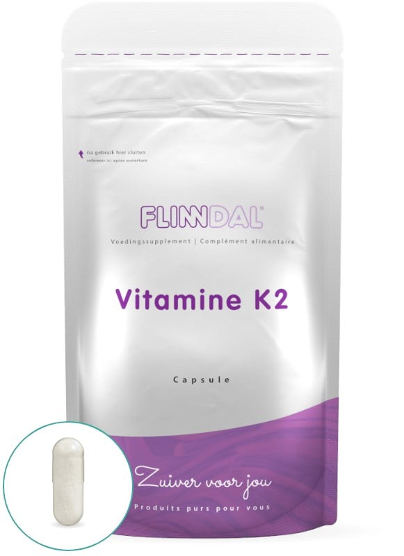 Afbeelding van Vitamine K2 90 capsules met herhaalgemak - 90 Capsules - Flinndal