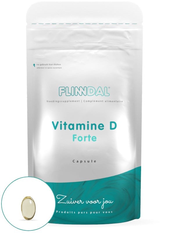 Afbeelding van Vitamine D Forte 90 capsules met herhaalgemak - 90 Capsules - Flinndal